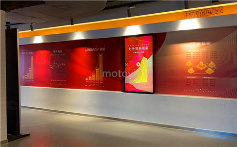 舊宮鎮(zhèn)黨建展廳現(xiàn)場_滑軌屏（局部圖）